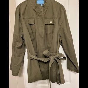 💚🤎Draper James twill field jacket in field green. 3X. NWOT